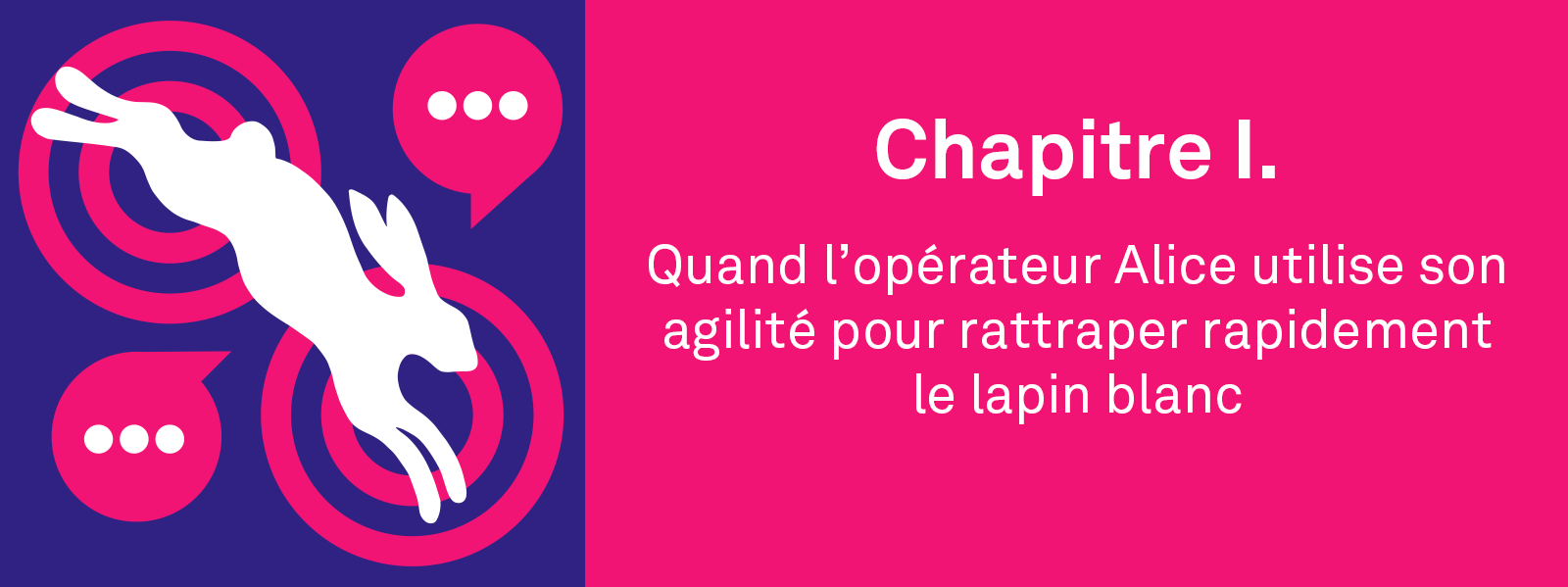 Chapitre I. Quand l’opérateur Alice utilise son agilité pour rattraper rapidement le lapin blanc